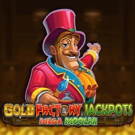 Gold Factory Jackpots Mega Moolah slot icon by Aurum Signature Studios, available at Yeet Casino