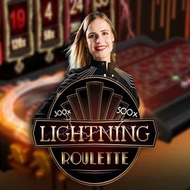 Lightning Roulette slot logo by Evolution at Yeet Casino