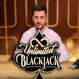 Unlimited Blackjack logo by Ezugi at Yeet Casino